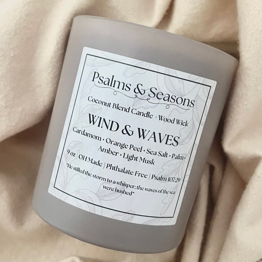 Gray Jar Wind & Waves Wood Wick