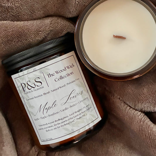 Maple Leaves Coconut-Beeswax Wood Wick