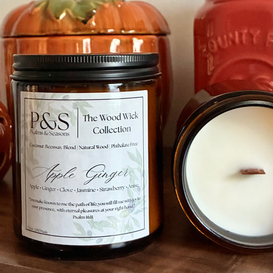 Apple Ginger Coconut-Beeswax Wood Wick